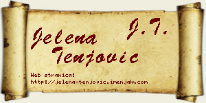 Jelena Tenjović vizit kartica